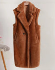 Ärmelloser Teddymantel für Elegante Wintertage 0
