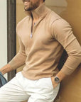 Ben | Herren Strickpullover Halber Reißverschluss Stehkragen 5