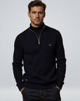 Bernhard | Herren Strickpullover Halbreißverschluss Rippstrick 1