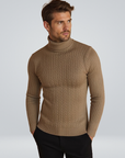 Conrad | Herren Strickpullover Rollkragen Zopfstrick 0