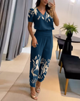 Eleganter Jumpsuit mit auffälligem Print und fließender Passform – Ideal für jeden Anlass 3