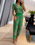 Eleganter Jumpsuit mit auffälligem Print und fließender Passform – Ideal für jeden Anlass 5