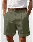 Elegante Leinen Shorts für Herren – Atmungsaktive Sommermode mit praktischen Taschen 3