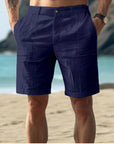 Elegante Leinen Shorts Herren – Atmungsaktive Kurze Hosen für Sommer, Bequemer Kordelzug, Praktische Taschen, Verschiedene Farben 4
