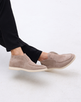 Elegante Wildleder Slipper Damen – Bequeme Mokassins mit Robuster Ledersohle für Jeden Anlass 5