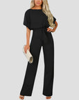 Eleganter Sommer-Jumpsuit mit Taillengürtel und weitem Bein für feminine Silhouette 1