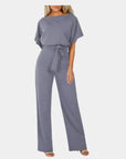 Eleganter Sommer-Jumpsuit mit Taillengürtel und weitem Bein für feminine Silhouette 5