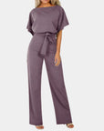 Eleganter Sommer-Jumpsuit mit Taillengürtel und weitem Bein für feminine Silhouette 6
