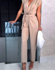 Eleganter Jumpsuit mit V-Ausschnitt für Hochzeiten 4