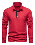 Eleganter Langarm-Polo mit Knopfdesign 0