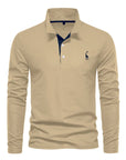 Eleganter Langarm-Polo mit Knopfdesign 5