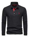 Eleganter Langarm-Polo mit Knopfdesign 6