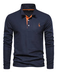 Eleganter Langarm-Polo mit Knopfdesign 7