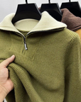 Eleganter Stehkragenpullover mit Reißverschluss 2