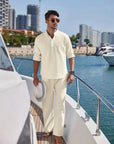 Elegantes 2-teiliges Herrenoutfit aus Leinen und Baumwolle für den Sommer 8