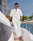 Elegantes 2-teiliges Herrenoutfit aus Leinen und Baumwolle für den Sommer 9
