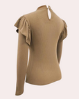 Elegantes Langarmshirt mit Puffärmeln und Spitze 1