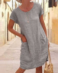 Elegantes Damenkleid aus Leinen – Atmungsaktives Festliches Kleid für Frühling und Sommer, Schmeichelhafte Passform, Vielseitig Kombinierbar 3