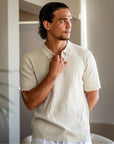 Elegantes Poloshirt mit feiner Rippstruktur 5