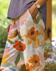 Florale Stoffhose mit lockerer Passform und elegantem Blumenmuster – Ideal für jeden Anlass 2