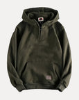 Minimalistisches Hoodie mit Halbzip und Tasche 1