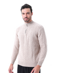 Roman | Herren Strickpullover Reißverschluss Grobstrick Zopfmuster 8
