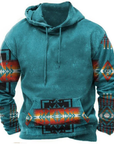 Vintage Kapuzenpulli mit Tribal-Print 2