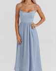 A-Linien Midi-Kleid mit zarten Trägern 3