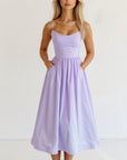 A-Linien Midi-Kleid mit zarten Trägern 9