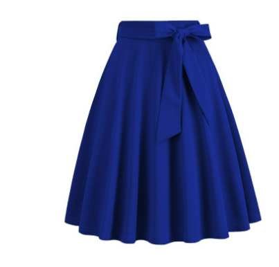 A-Linien Tüllrock mit Hoher Taille und Verspieltem Fliegen-Detail – Femininer Midi-Rock 3