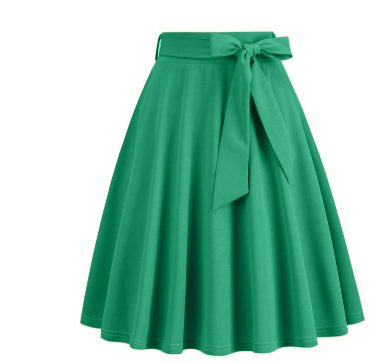 A-Linien Tüllrock mit Hoher Taille und Verspieltem Fliegen-Detail – Femininer Midi-Rock 5