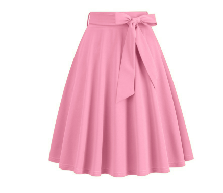 A-Linien Tüllrock mit Hoher Taille und Verspieltem Fliegen-Detail – Femininer Midi-Rock 8