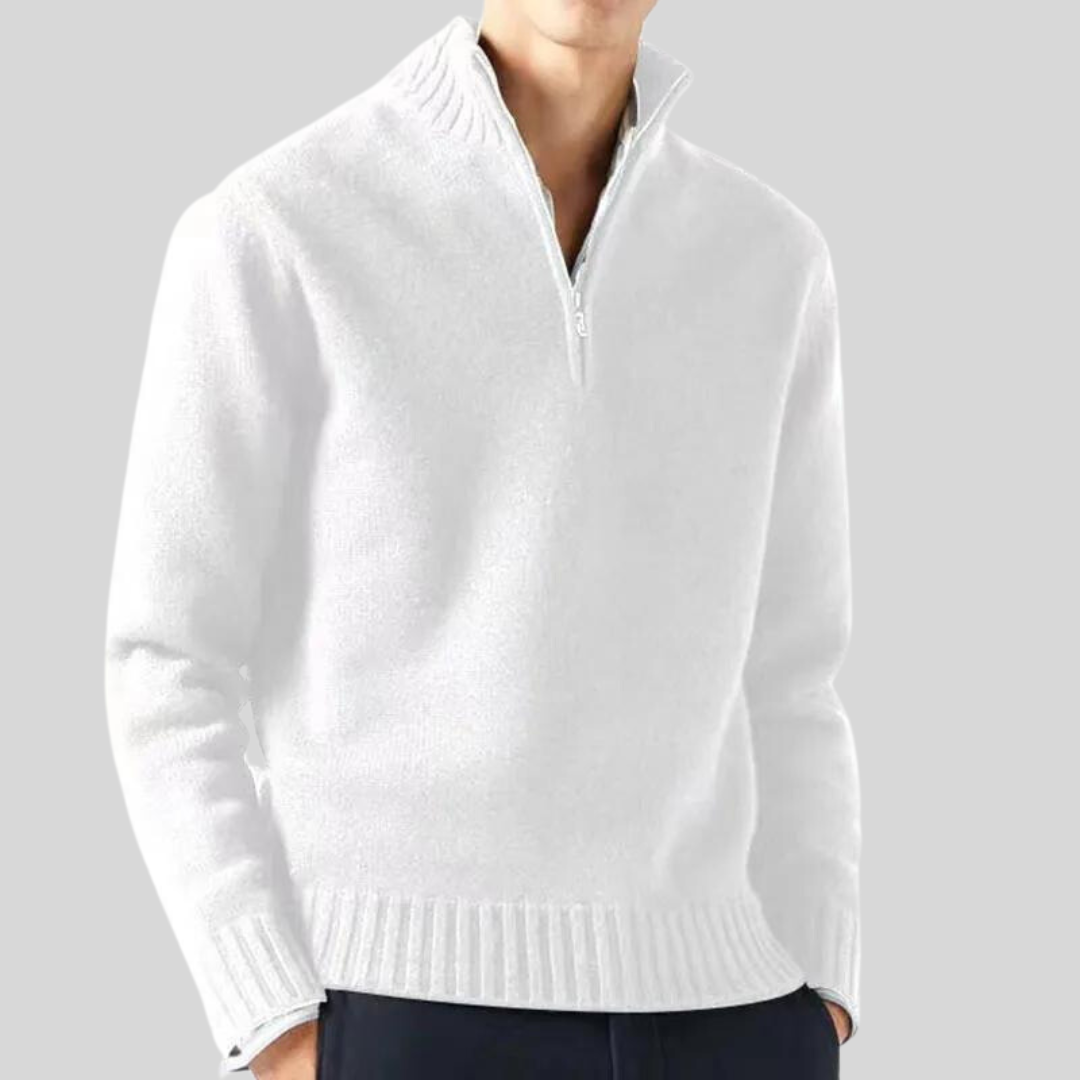 Anton | Herren Strickpullover Halbreißverschluss Grobstrick 5