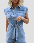 Ärmelloser Denim Jumpsuit für Damen – Eleganter Sommerstil mit Bequemer Passform 1