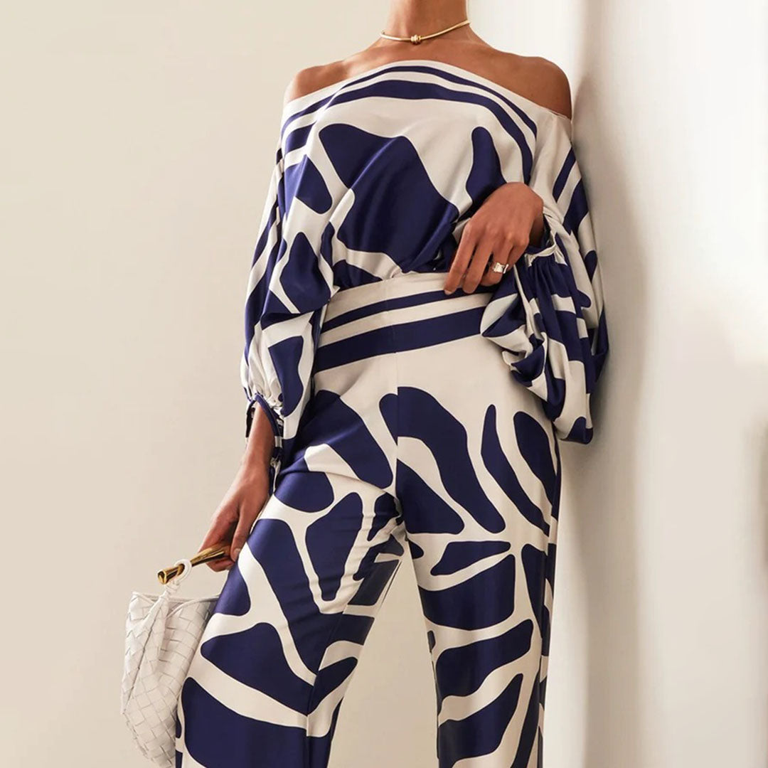 Asymmetrisches Damen Set mit One-Shoulder-Oberteil und passender Hose – Elegantes Outfit für jeden Anlass 9