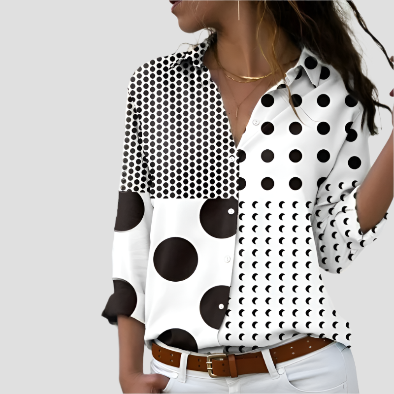 Elegante Damenbluse mit auffälligem Druck – Atmungsaktives Material für jeden Anlass 1