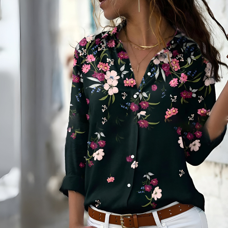 Elegante Damenbluse mit auffälligem Druck – Atmungsaktives Material für jeden Anlass 3