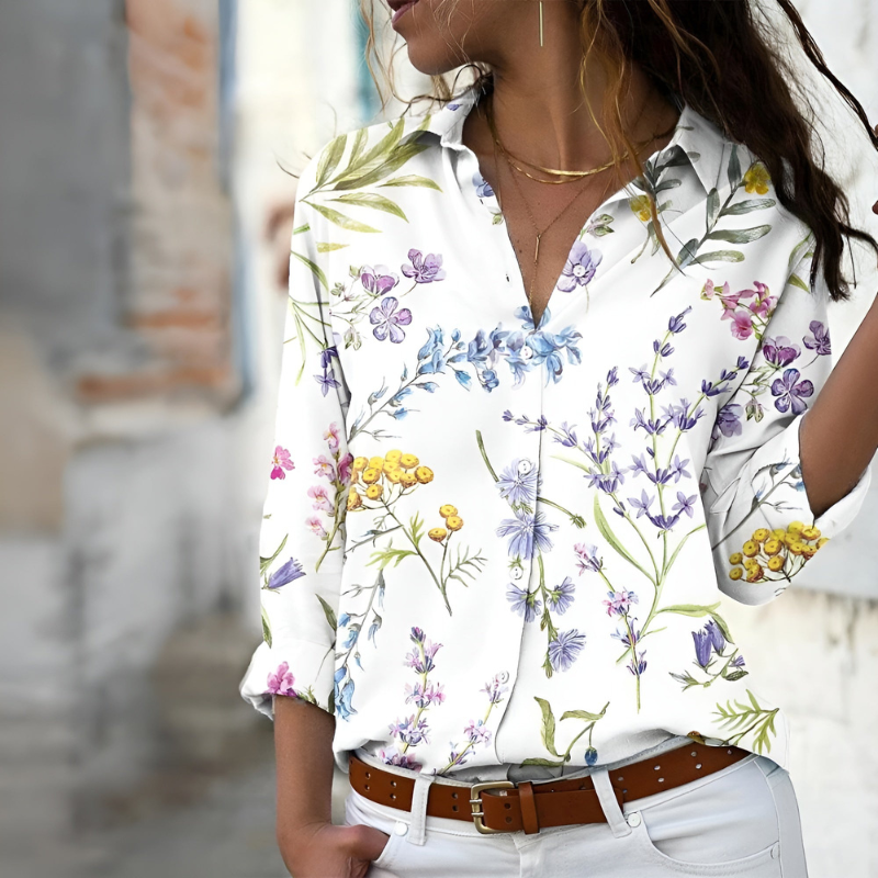 Elegante Damenbluse mit auffälligem Druck – Atmungsaktives Material für jeden Anlass 4