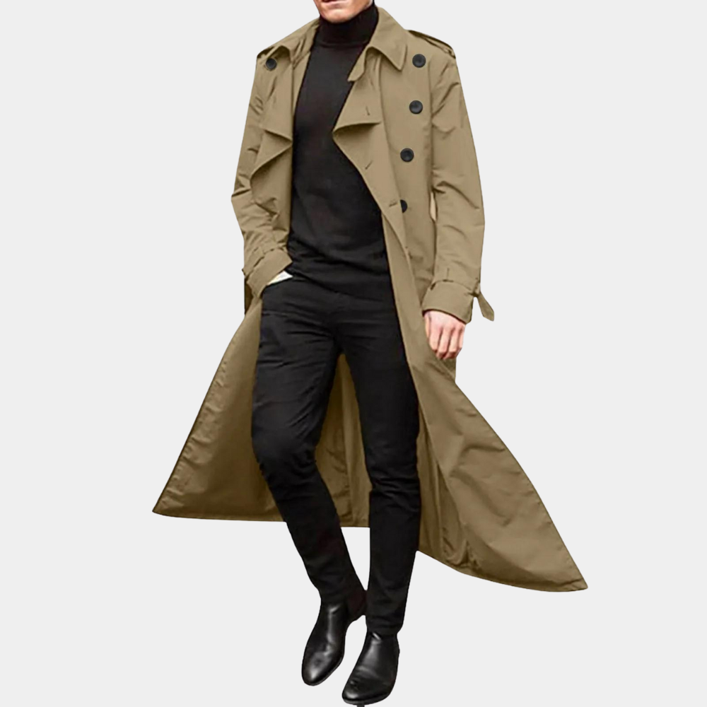 Beiger Trenchcoat mit Gürtel für Elegante Auftritte 1