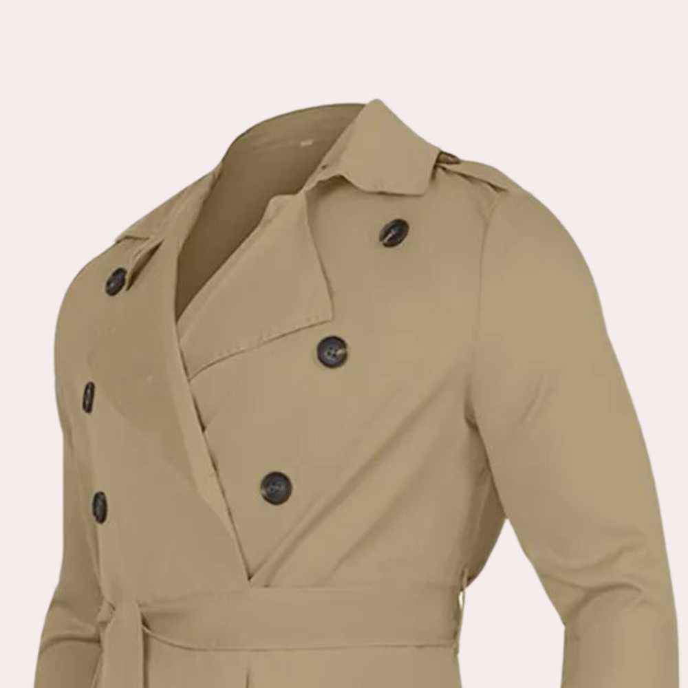 Beiger Trenchcoat mit Gürtel für Elegante Auftritte 4