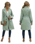 Beiger Trenchcoat mit Tailliertem Schnitt für Eleganz 0
