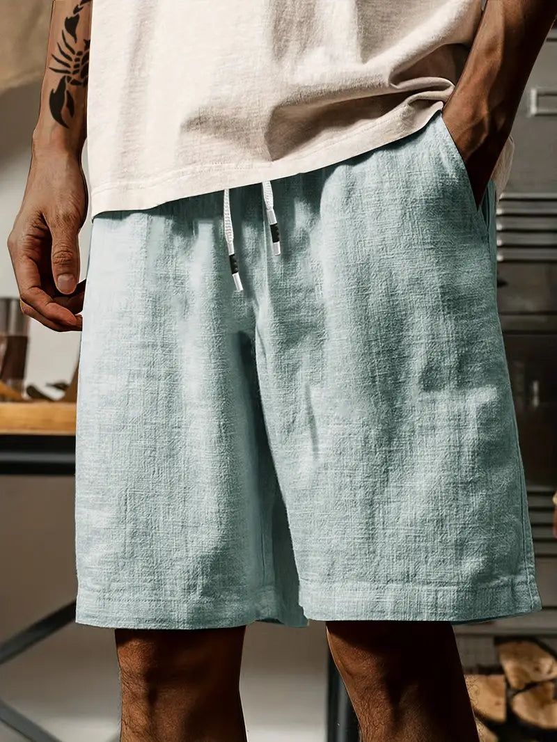 Bequeme Herren Sommershorts mit Kordelzug – Atmungsaktive und stilvolle Freizeitshorts 11