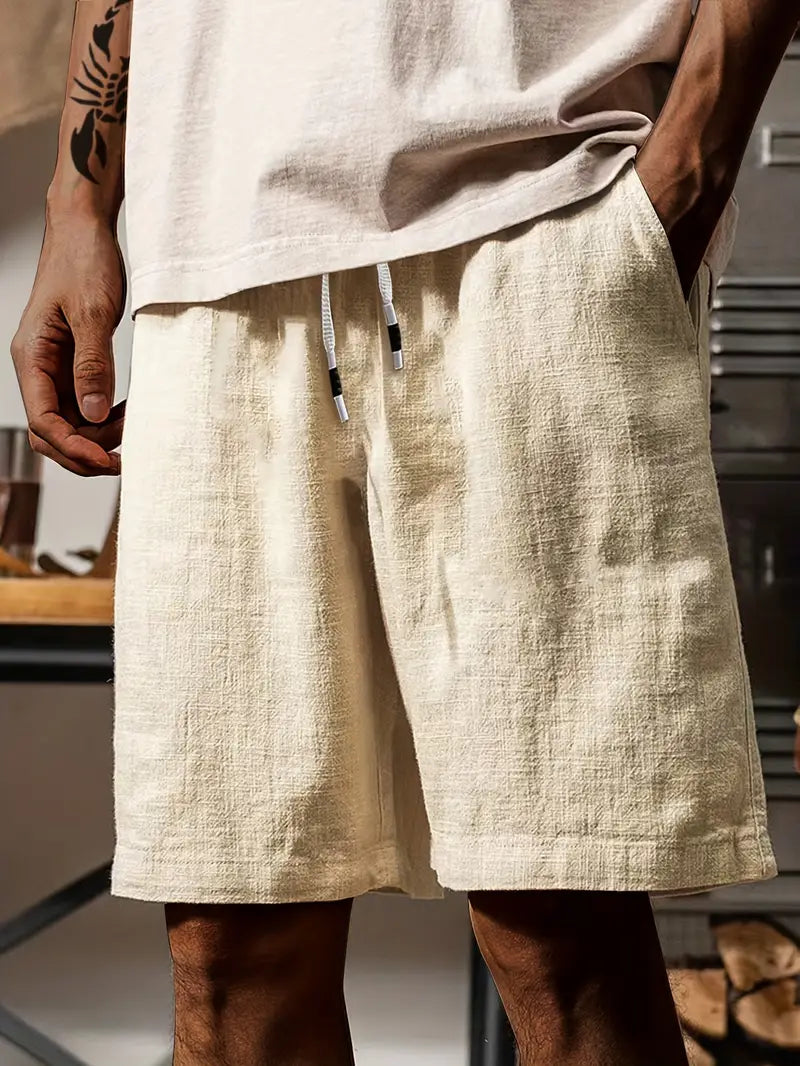 Bequeme Herren Sommershorts mit Kordelzug – Atmungsaktive und stilvolle Freizeitshorts 12
