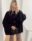 Bequeme Strickjacke mit Geripptem Ausschnitt 5