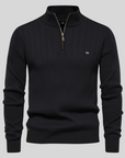Bernhard | Herren Strickpullover Halbreißverschluss Rippstrick 2