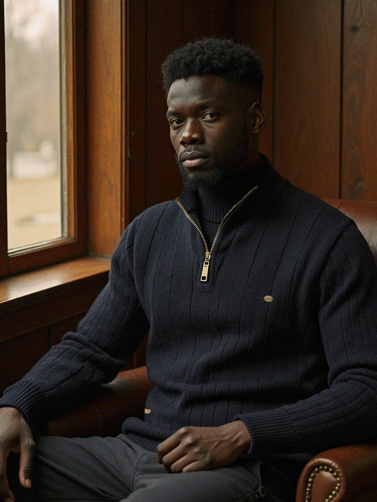 Bernhard | Herren Strickpullover Halbreißverschluss Rippstrick 7