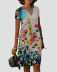 Blumenkleid mit fließendem Schnitt und floralem Design – Ideal für Sommerpartys 5