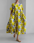 Blumenkleid aus hochwertiger Baumwolle mit elegantem Blumendruck – Ideal für jeden Anlass 3