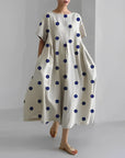 Blumenkleid aus hochwertiger Baumwolle mit elegantem Blumendruck – Ideal für jeden Anlass 8