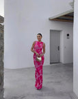 Blumenmaxikleid mit Figurbetontem Schnitt für Eleganz 1